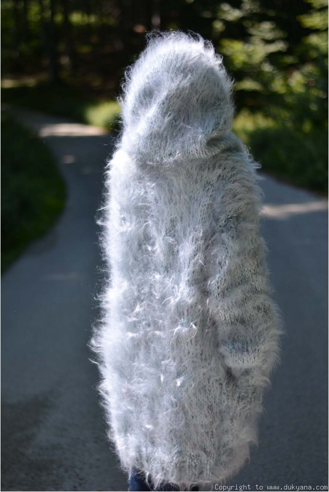 Long Sleeve Mohair Cardigan - Mint main image 0